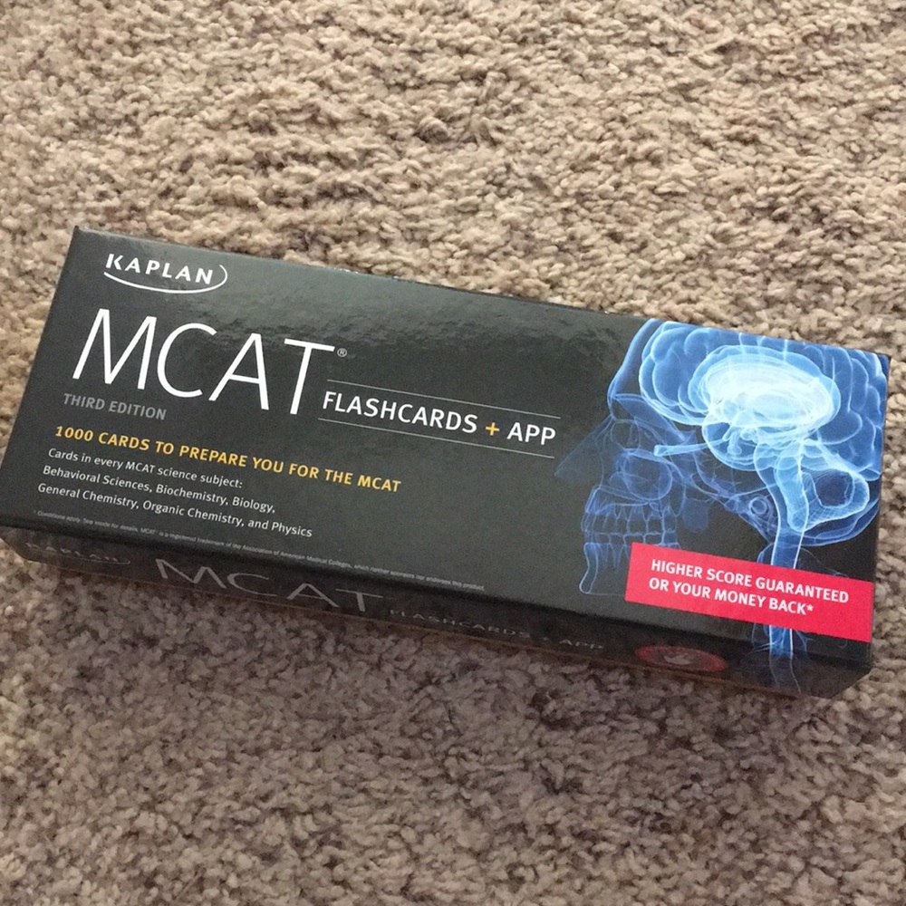 Kaplan MCAT flash cards and app set